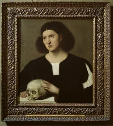 Portrait of a Young Man with a Skull